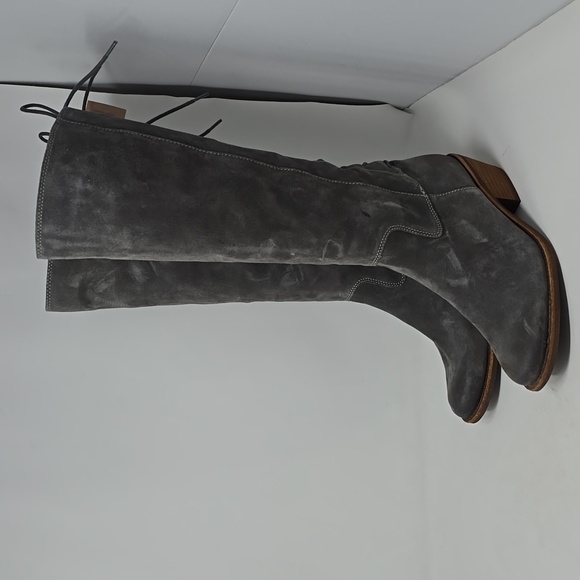 Sofft Sharnell Heel Knee High Boots Smoke Suede Leather Women's Size 8.5